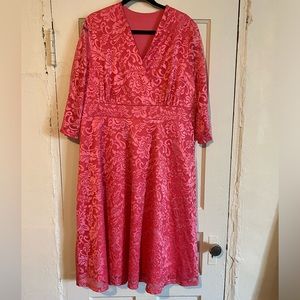 Formal Pink Lace Dress
